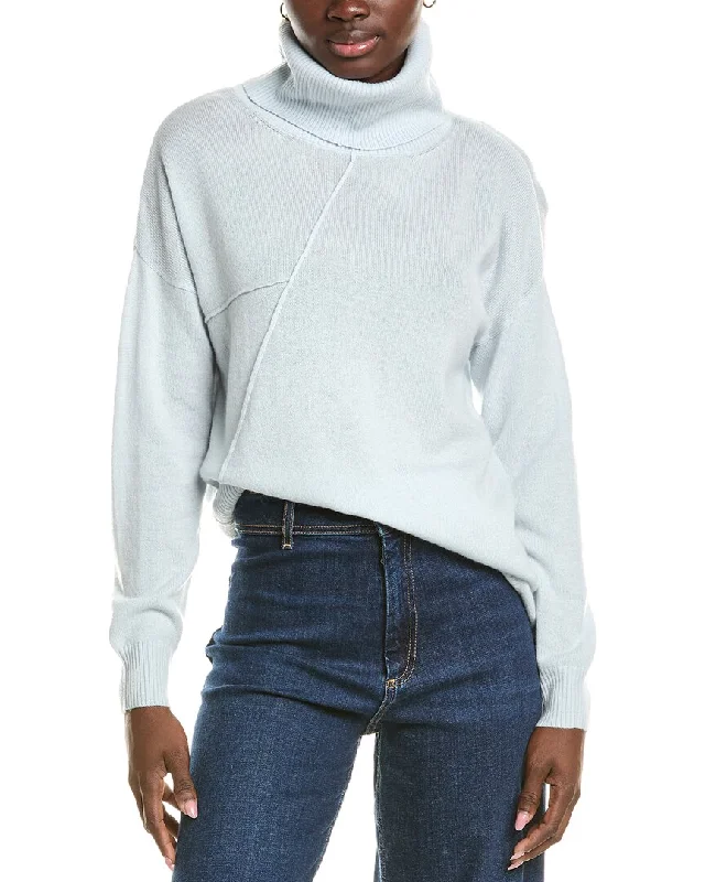 Summer Deals Brodie Cashmere Wool & Cashmere-Blend Asymmetrical Mock Neck Jumper