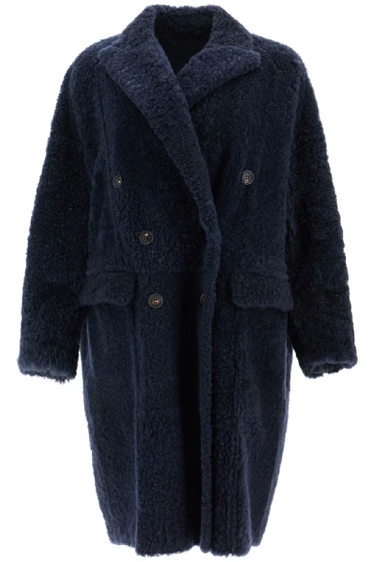 Women's Clothes For Outdoor Events Brunello Cucinelli Women's Shearling Frosty Effect Coat