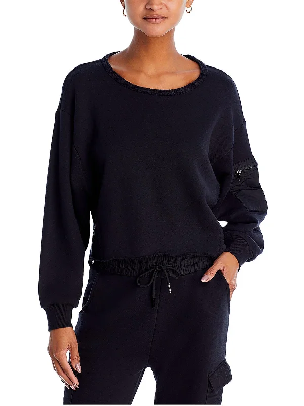 The Latest Fashion Trends Womens Utility Crewneck Crop Sweater