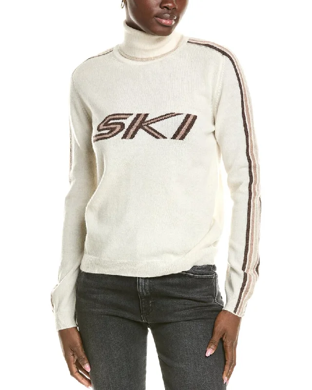 Exquisite Craftsmanship Brodie Cashmere Wool & Cashmere-Blend Rainbow Ski Roll Neck Jumper