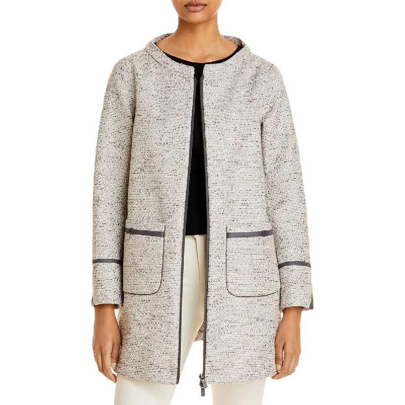 Women's Formal Event Outfit Womens Sequined Tweed Walker Coat