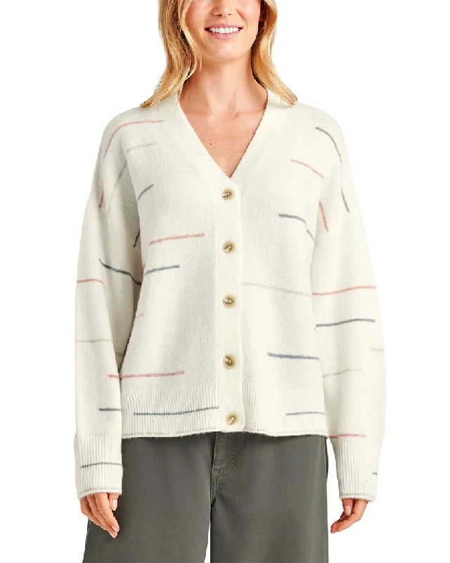 Contemporary Elegance Splendid Quinn Stripe Wool & Alpaca-Blend Cardigan