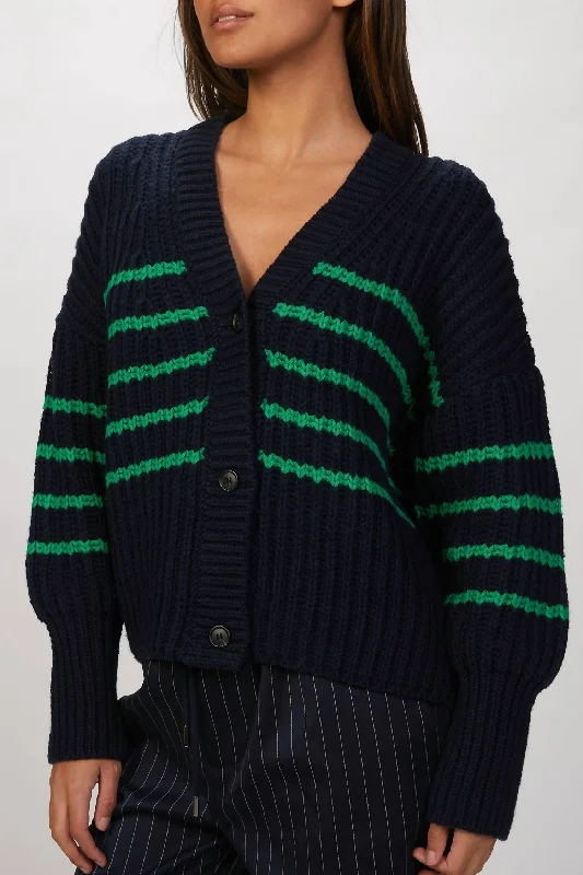 Fashionista Favorites Tupper Knit Cardigan In Indigo