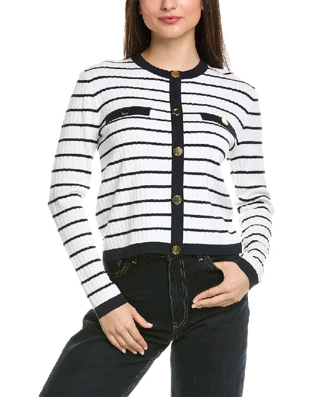 Eco Friendly Fashion Sale St. John Bengal Stripe Knit Sweater