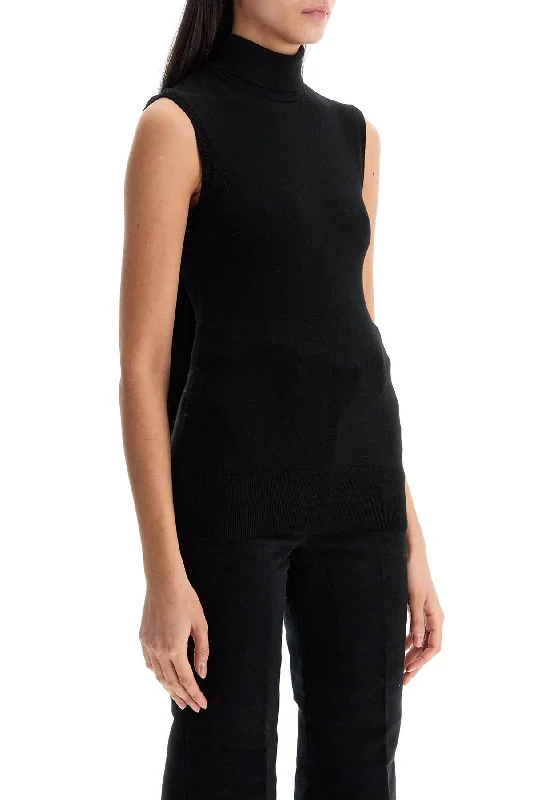 Durable Fashion Picks Toteme Black Wool Turtleneck Sweater