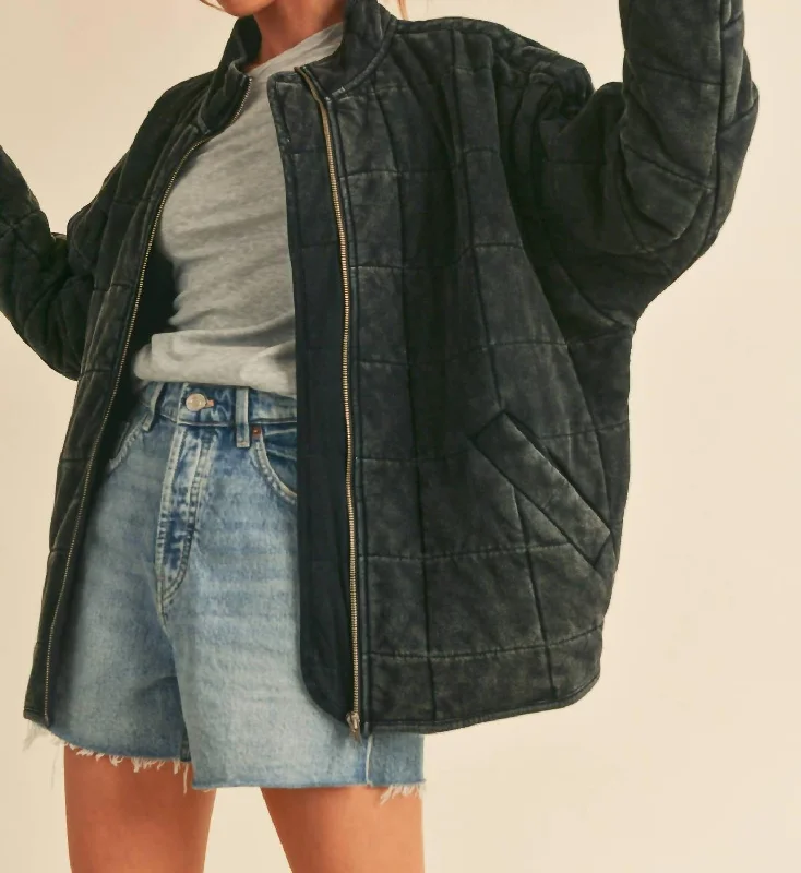 Relaxed Fit Women's Fashion Dixie Jacket In Black
