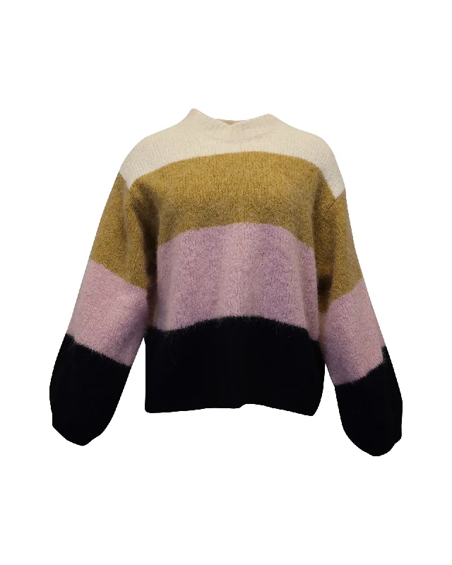 Limited Time Flash Sale Acne Studios Kazia Oversized Striped Knitted Sweater In Multicolor Acrylic