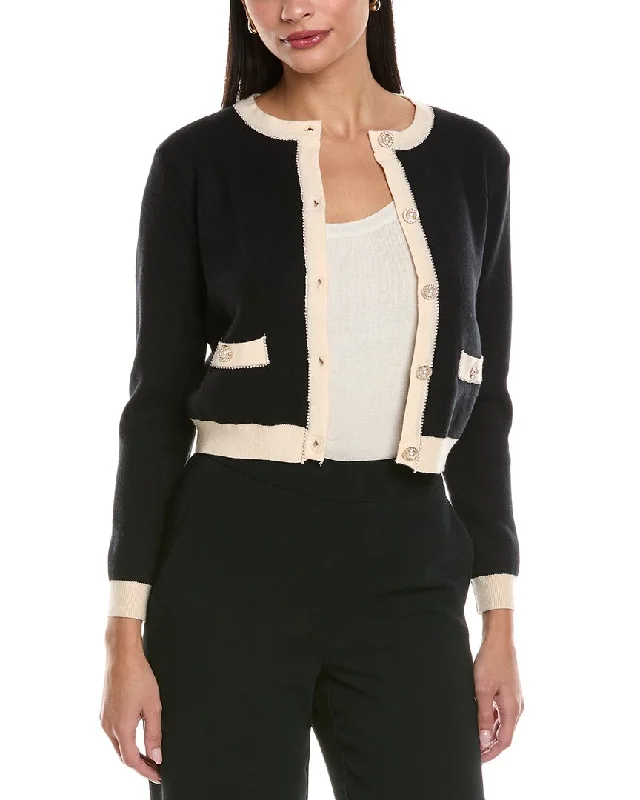 Hollywood Glam Award - Show Style ANNA KAY Audrey Pearls Cashmere-Blend Cardigan