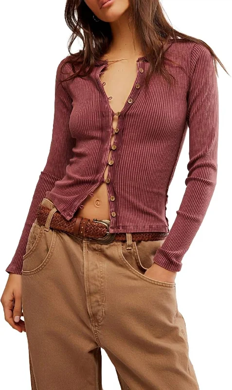 Pastel Styles Its On Cardigan In Wild Ginger