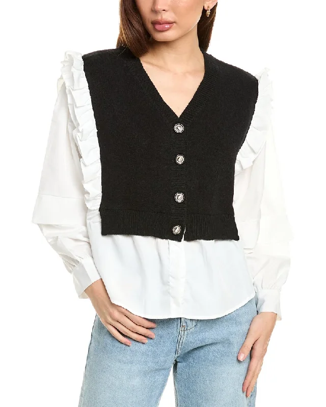 Luxury Comfort Gracia Spliced Twofer Sweater