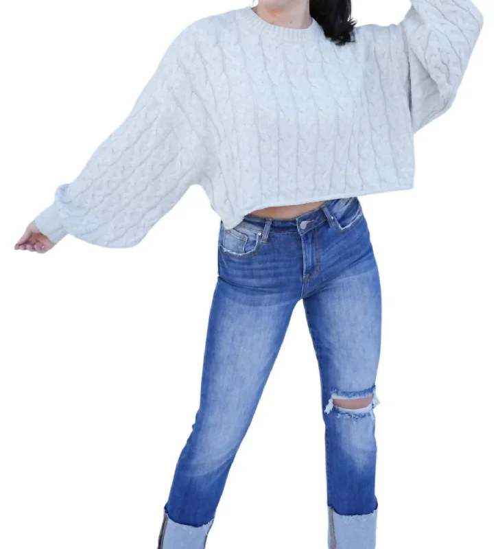 Mid Season Sale Love Sweater In White