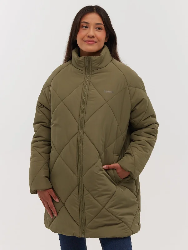 Women's Casual and Dressy Outfits Yarah Oversize Diamond Puffer Coat
