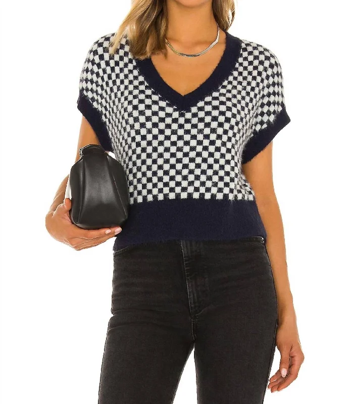 End Of Month Blowout Through The Motions Sweater In Sapphire Sage