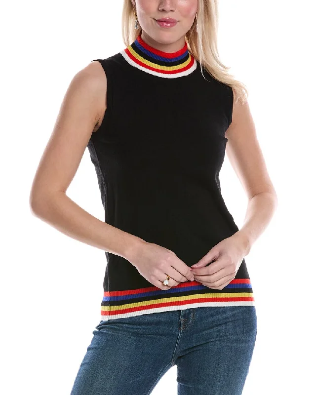Minimalist Elegant Joseph A. Mock Neck Sweater