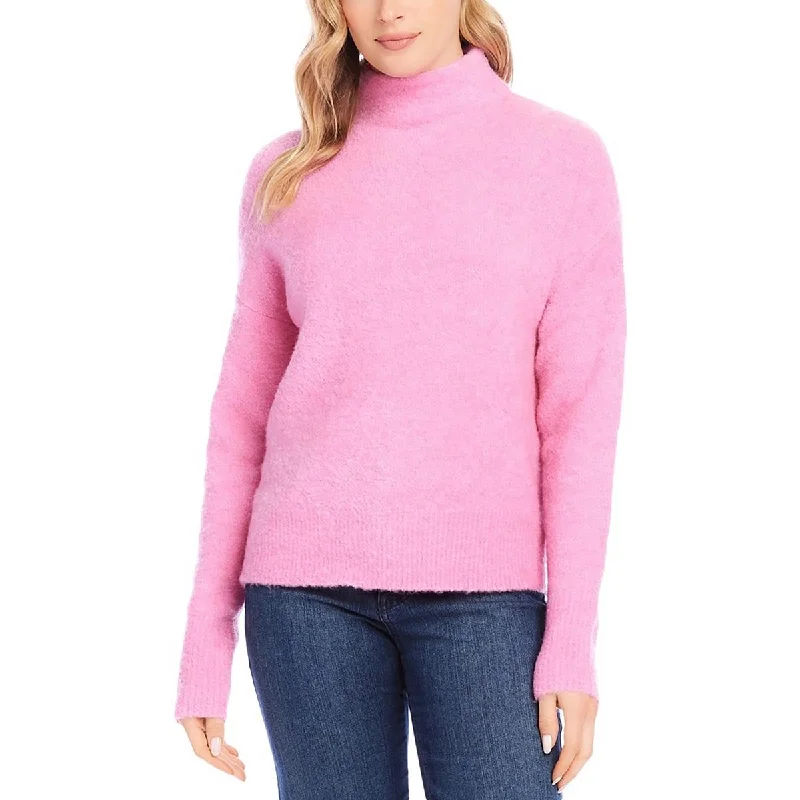 Flash Sale Womens Solid Knit Mock Turtleneck Sweater