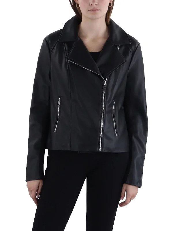 Charming Women's Clothes For Special Events Womens Faux Leather Short Motorcycle Jacket