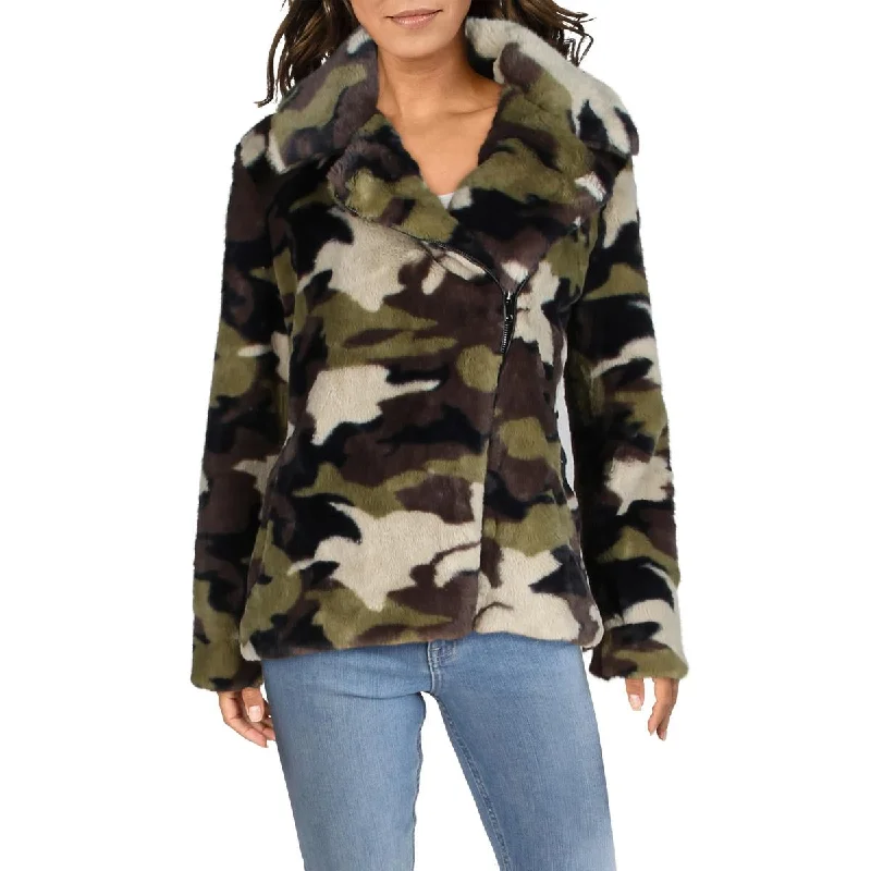 Women's Evening Attire Womens Winter Cropped Faux Fur Coat