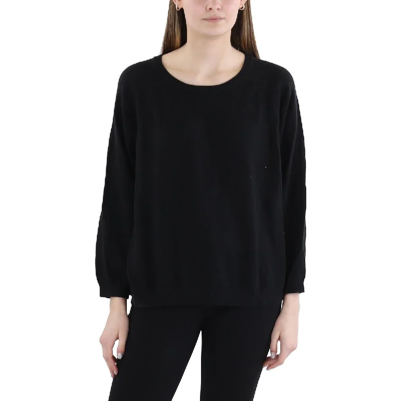 Exquisite Craftsmanship Womens Ribbed Trim  Cotton Pullover Sweater