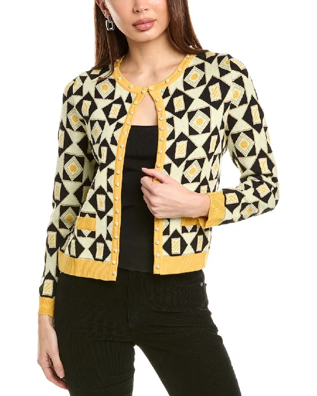 Vintage Elegance Gracia Pearl Trim Cardigan