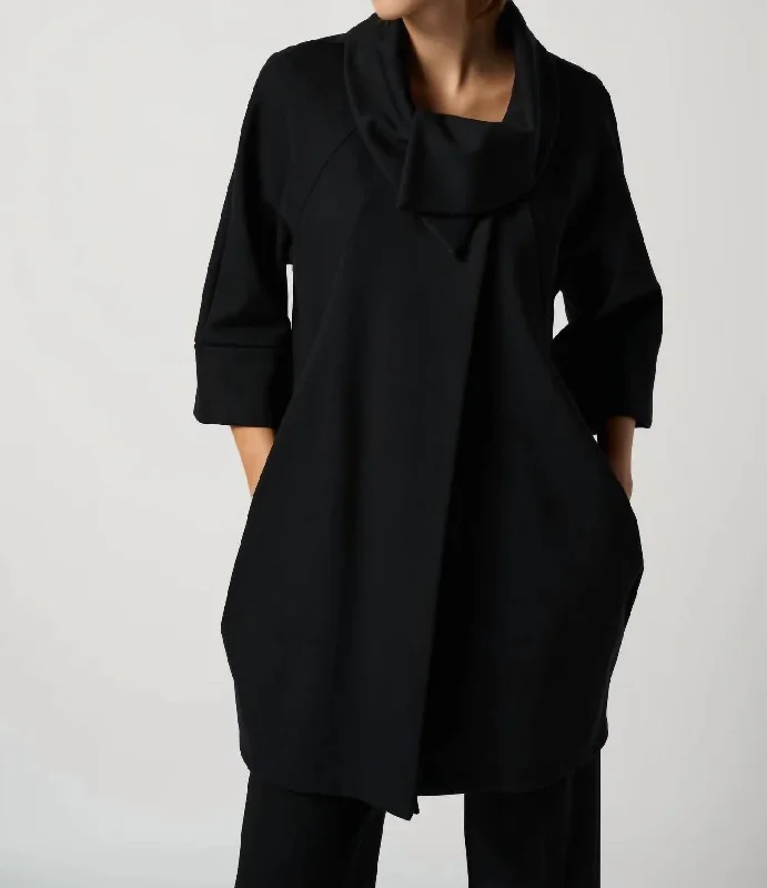 Versatile Women's Clothing for All Occasions Cocoon Coat In Black