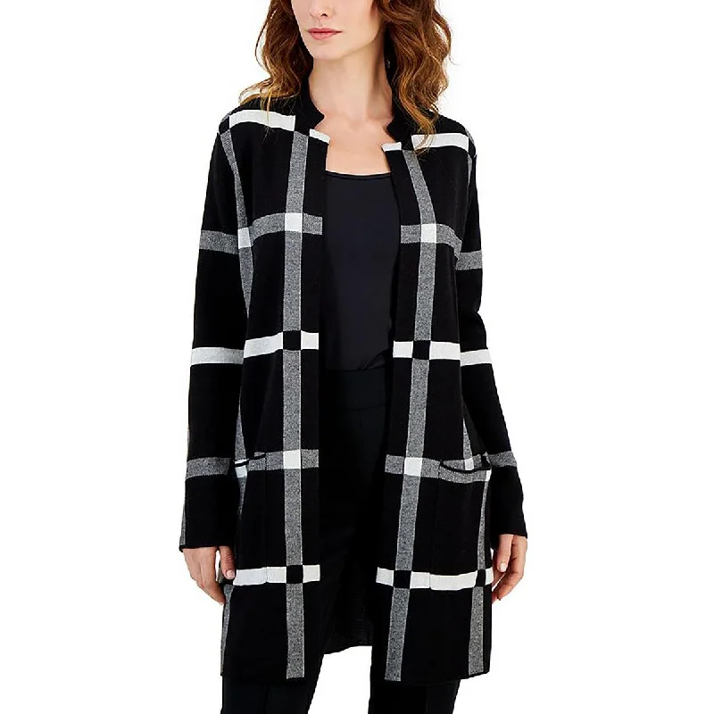 Gorgeous Glamour Collection Petites Womens Open Front Mandarin collar Cardigan Sweater