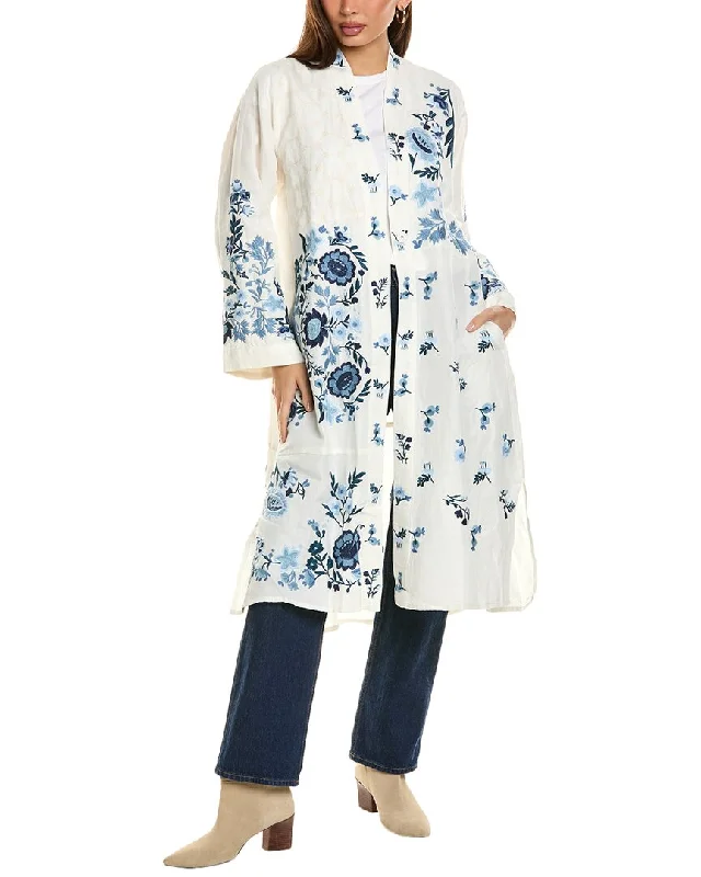 Trend Alert Johnny Was Claudette Linen & Silk-Blend Kimono