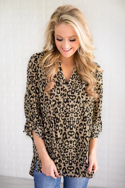 New In This Season Dangerous Games Leopard Top