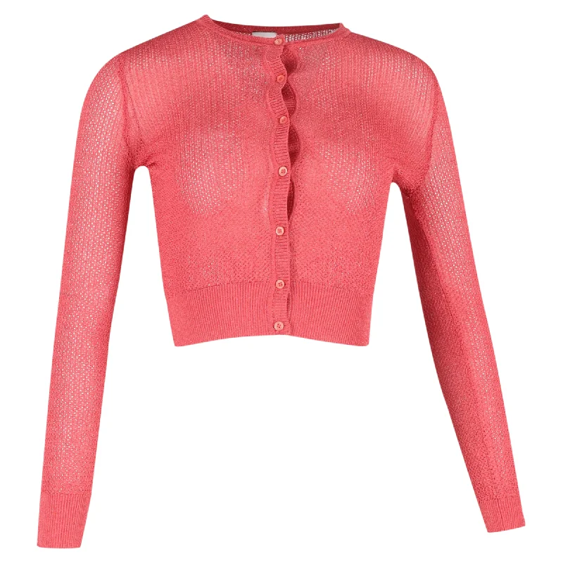 Cool Prices Missoni Cropped Cardigan in Pink Cotton