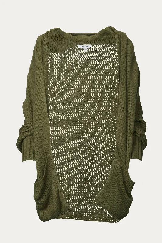 Athleisure Wear Special Offer Dolman Slouch Cardigan In Olive