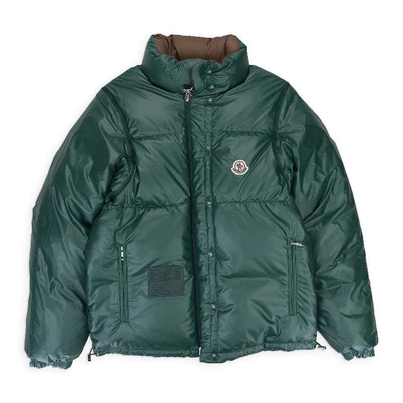 Vintage Women's Fashion VERONE GREEN/BROWN DOWN & PUFFER JACKET