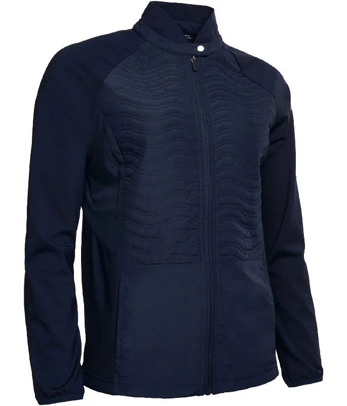 Clothing Brands Women Troon Hybrid Jacket In Navy