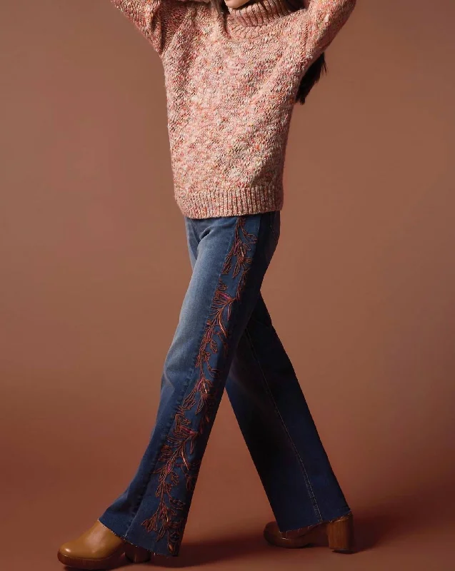 Artful Design T Neck Sweater In Apricot Mist