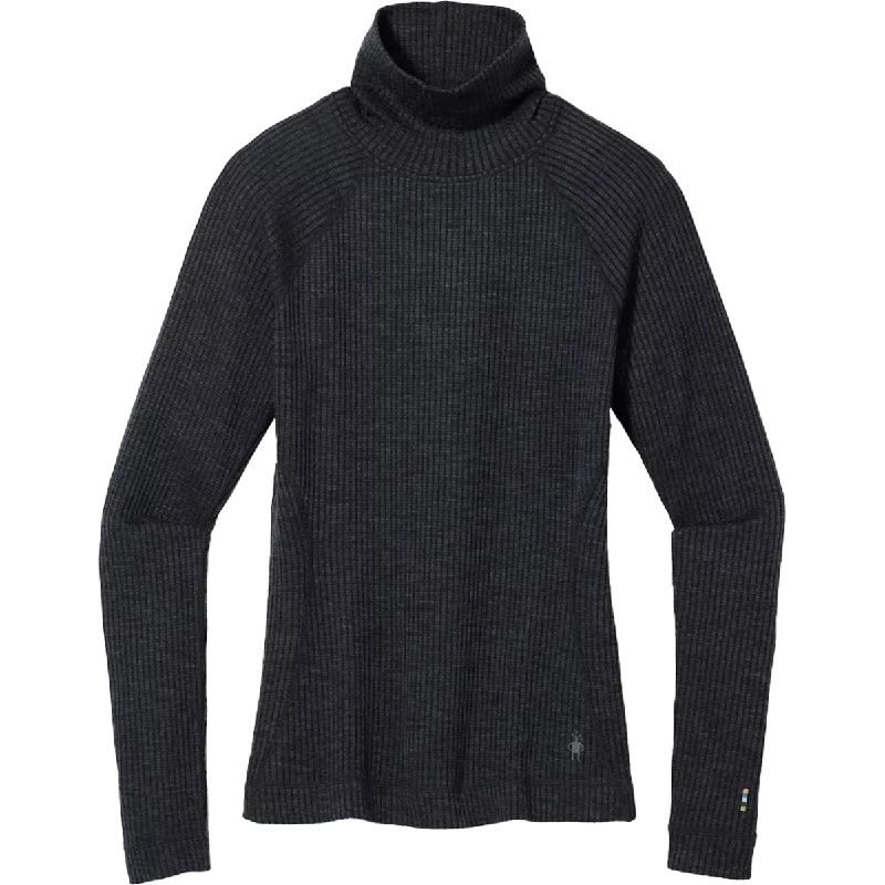 Disco - Inspired Retro Dance Look Women's Thermal Merino Rib Turtleneck