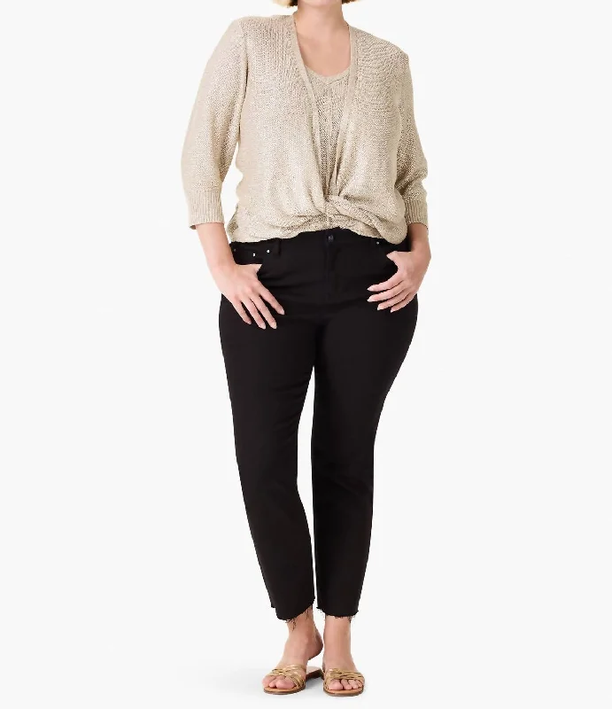 Best Sellers Subtle Sparkle 4-Way Cardigan In Brown Rice