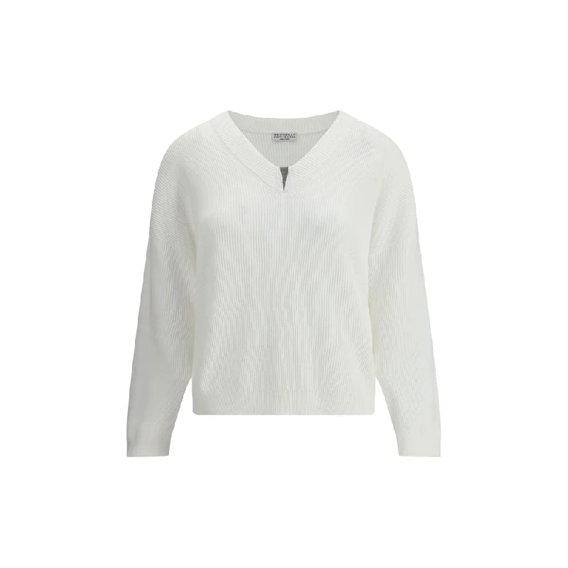 Seasonal Clearance Brunello Cucinelli V-neck Women's Sweater