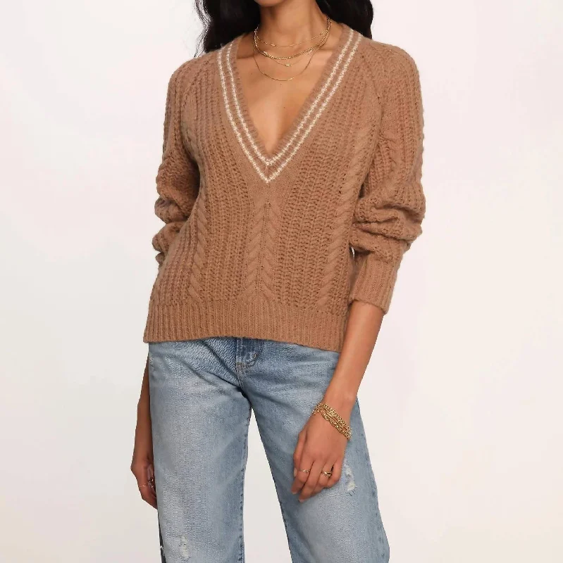 Casual Yet Stylish Separates Felicia Sweater In Taupe