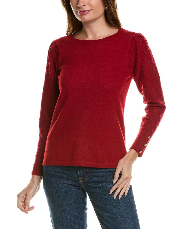 Evening Elegance Anne Klein Puff Sleeve Sweater