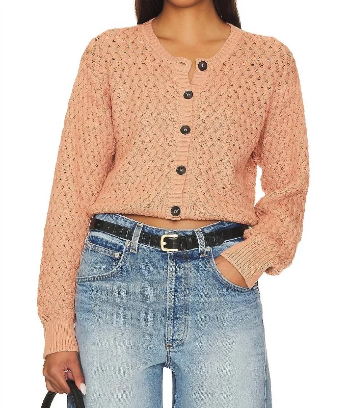 Travel Essentials The Stable Cardigan In Natural Dyed Acacia