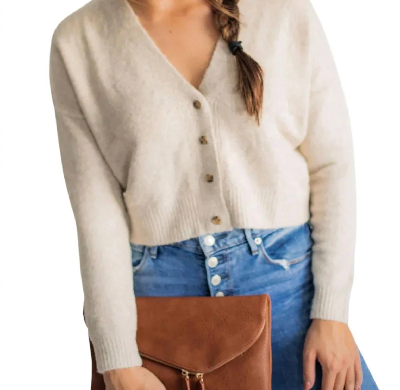Exclusive Deals Online Kira Knit Cardigan In Oatmeal