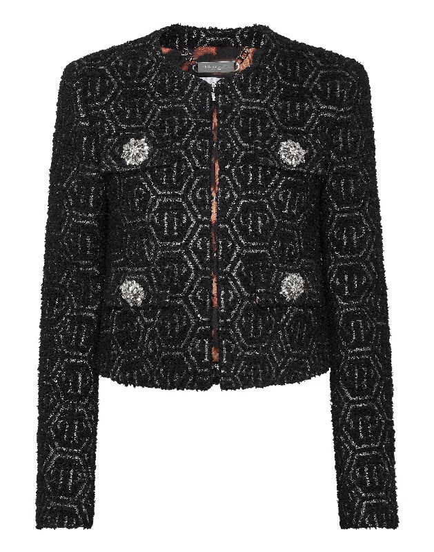 Women's Trendy Outfits Tweed  Jacket Monogram