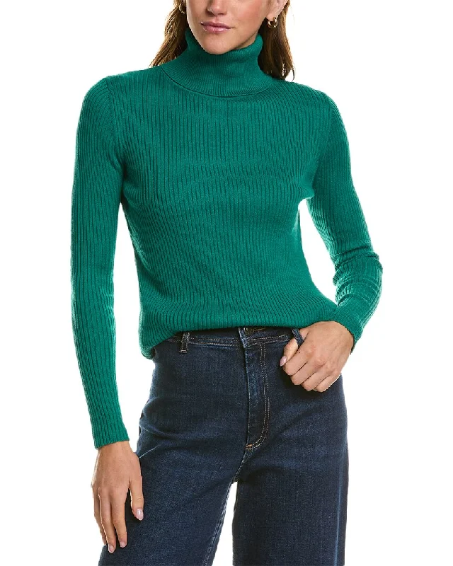 Elegant Clothing Hannah Rose Turtleneck Cashmere-Blend Sweater