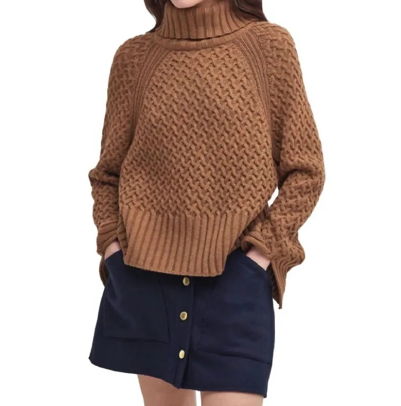 Bold Patterns Malton Knit Jumper Sweater In Old Gold