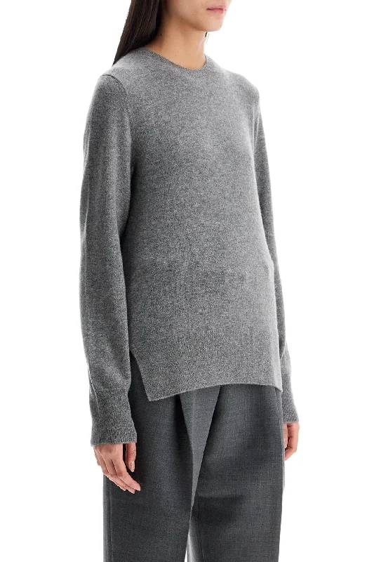 Casual Fashion Toteme Asymmetrical Grey Mélange Cashmere Sweater