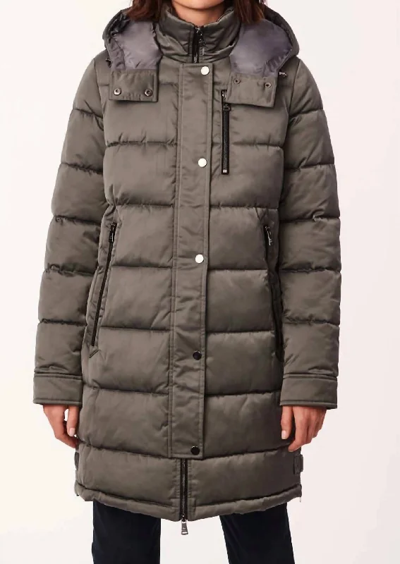 Women's Formal Apparel Utility Detail Winter Puffer Coat In Metropolite