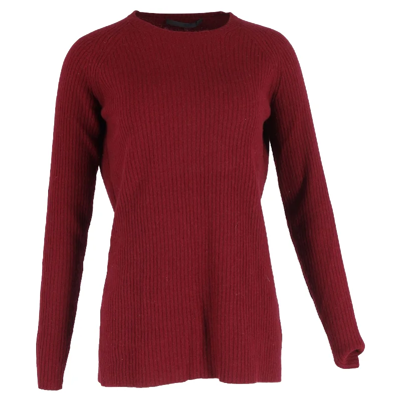 Pastel Styles Haider Ackermann Crewneck Sweater in Red Wool