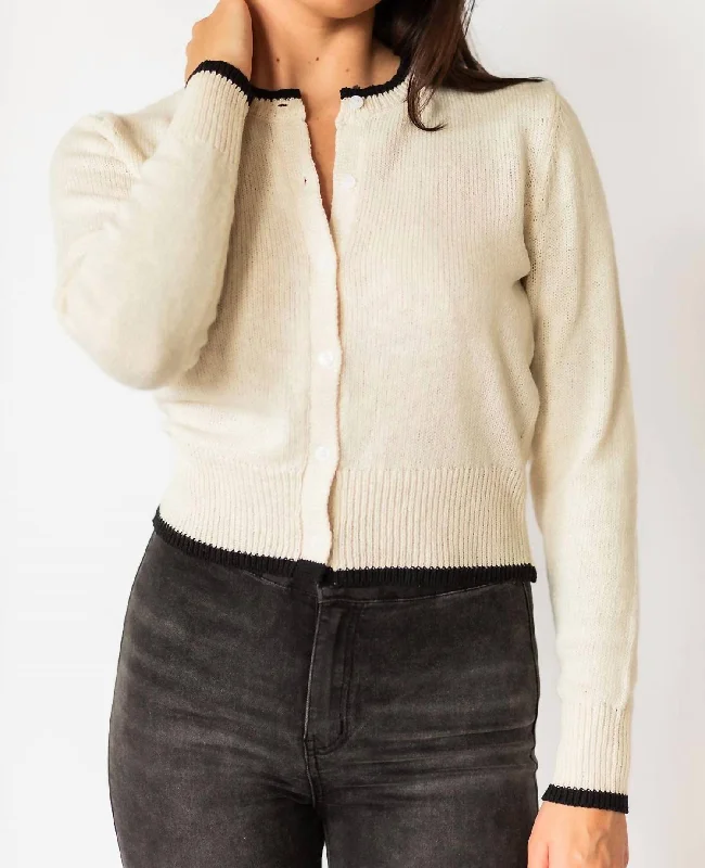 Limited Stock Emily Cardigan In White