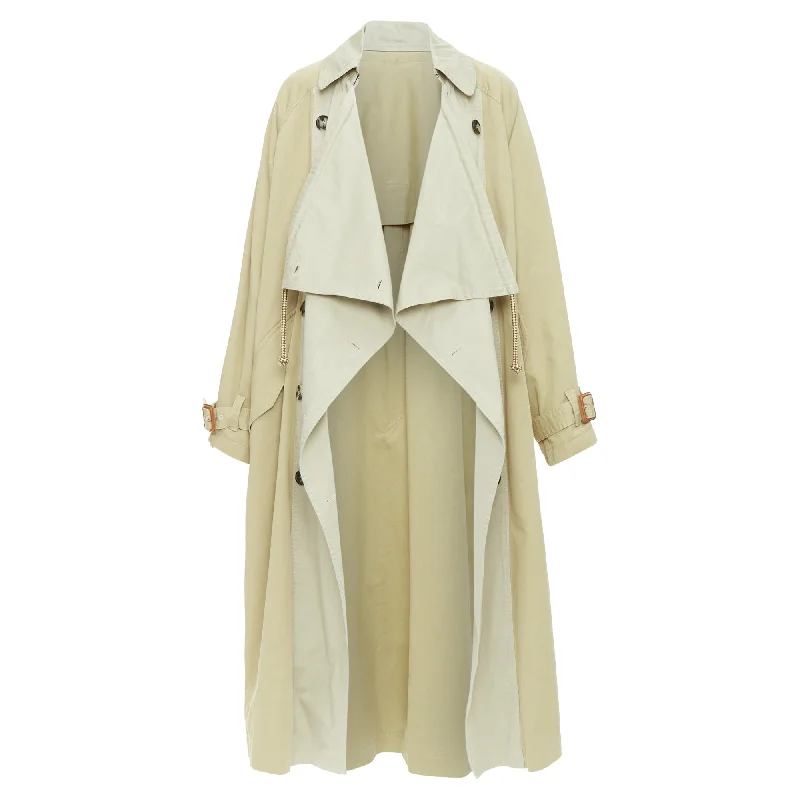 Women's Fashion Clothing Isabel Marant Runway Ebani tone cotton drawstring trench coat Women's Fashion Clothing Isabel Marant Runway Ebani tone cotton drawstring trench coat