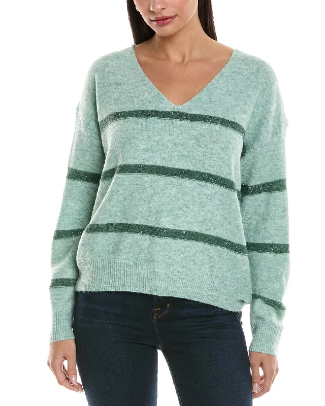 Chic & Cozy Apparel ANNA KAY Kelly Moi Striped Cashmere-Blend Sweater
