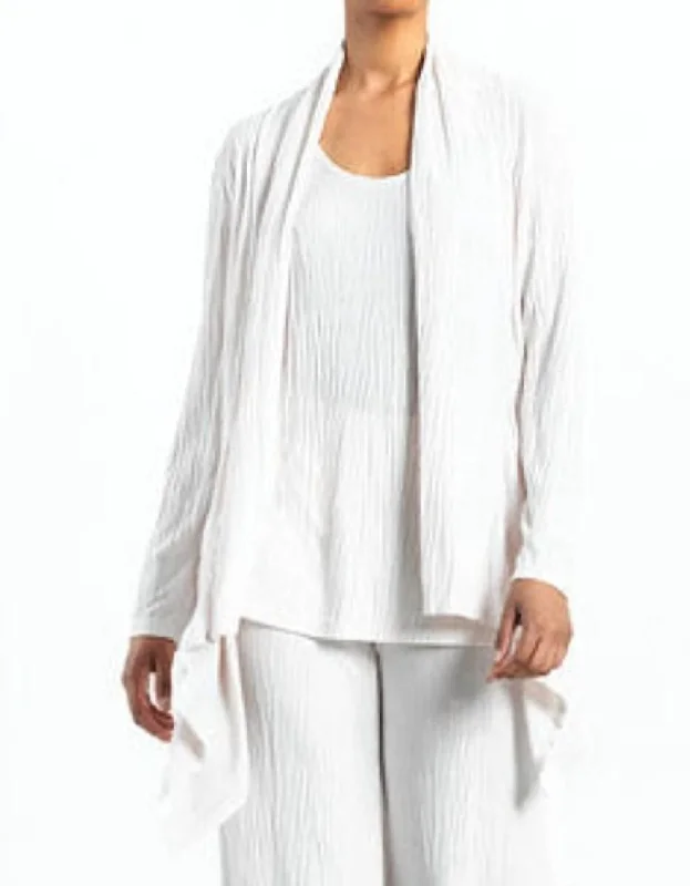 Seasonal Style Discounts Soft Pleat Knit - Cardigan & Tank Twinset In Cream