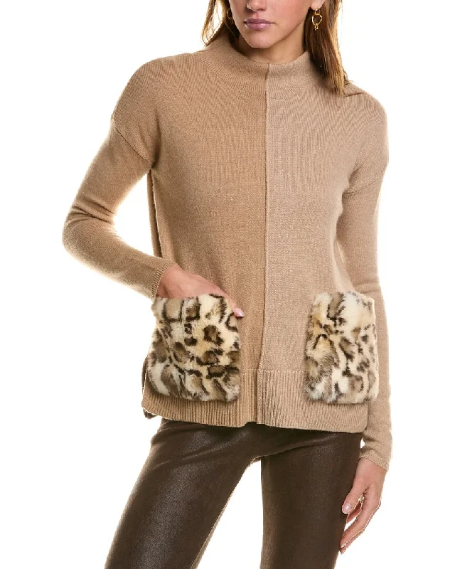 Tropical Island - Inspired Attire MEIR Colorblock Wool & Cashmere-Blend Sweater